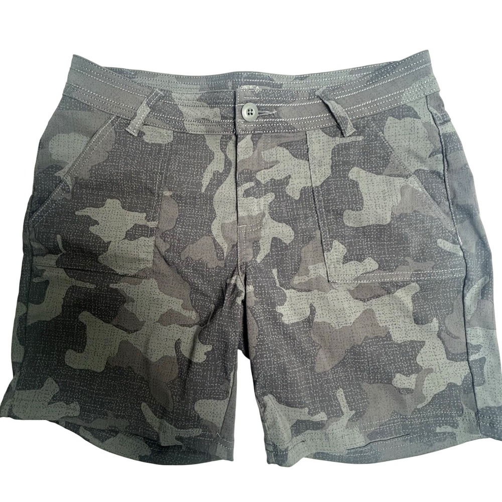 Prana Olivia Gray Camo‎ Utility Shorts Women's 10